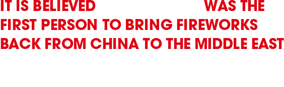 it is believed marco polo was the first person to bring fireworks back from china to the middle east where european crusaders then brought them to england